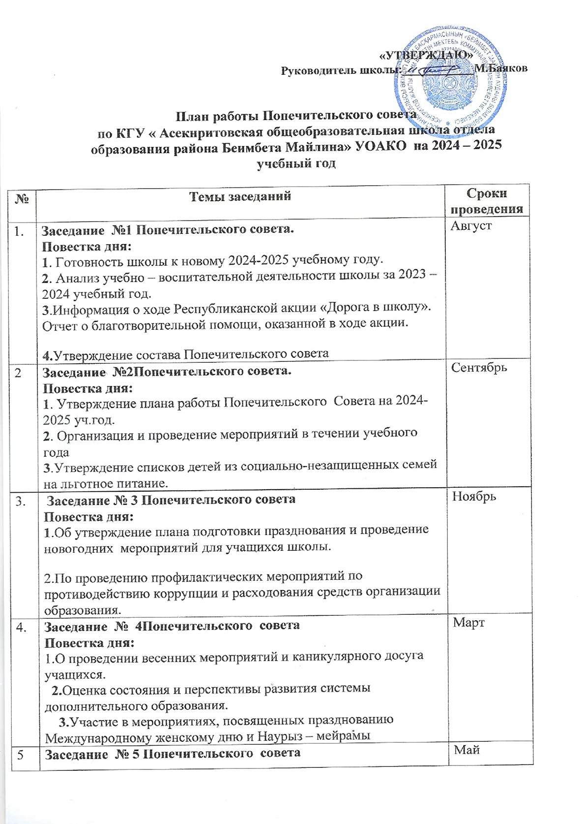 План работы попечительского совета 0001